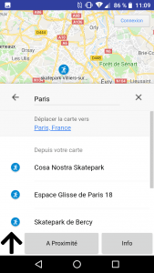 Skateparks Map Application Search Location
