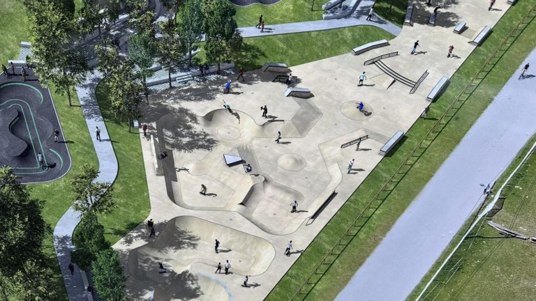 Skatepark Aix les Bains vue aerienne 768x432